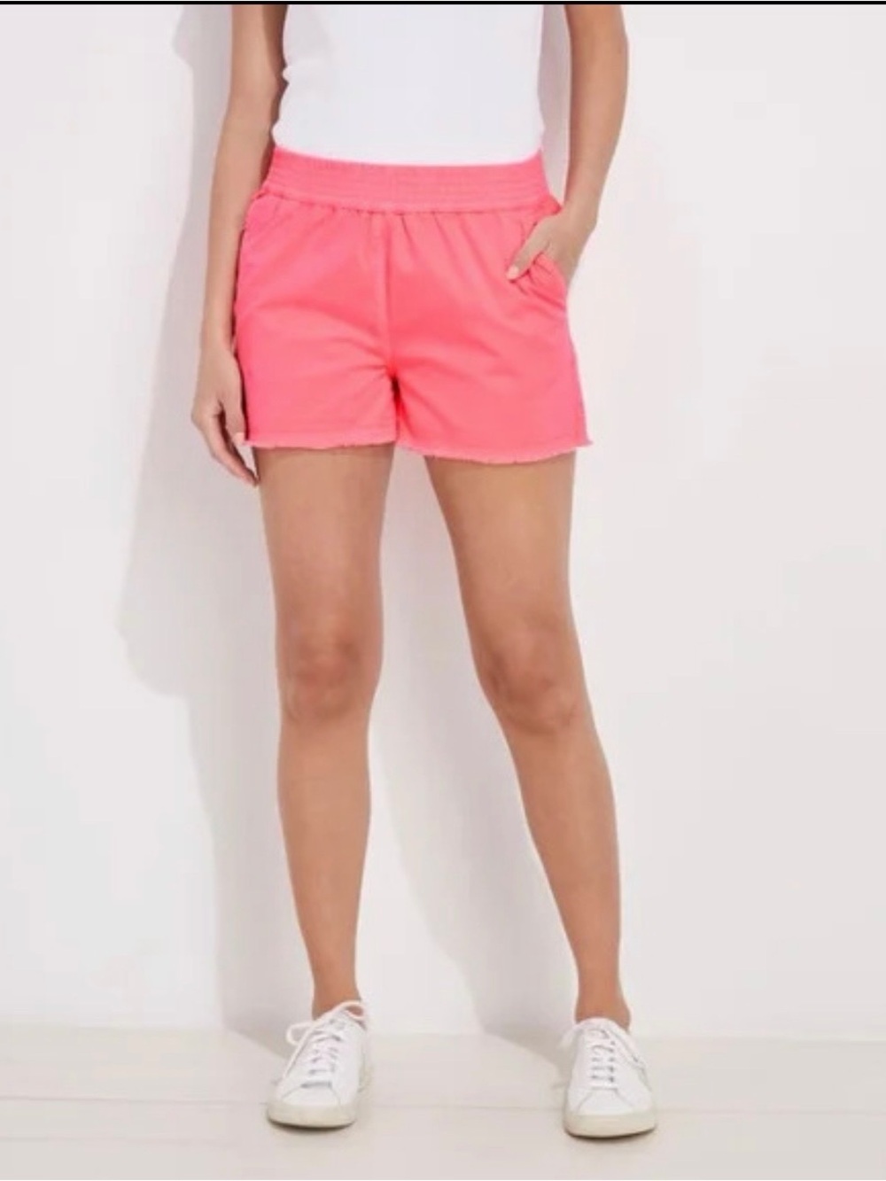 Vineyard Vines Coral Pink Elastic-Waist Athletic Shorts